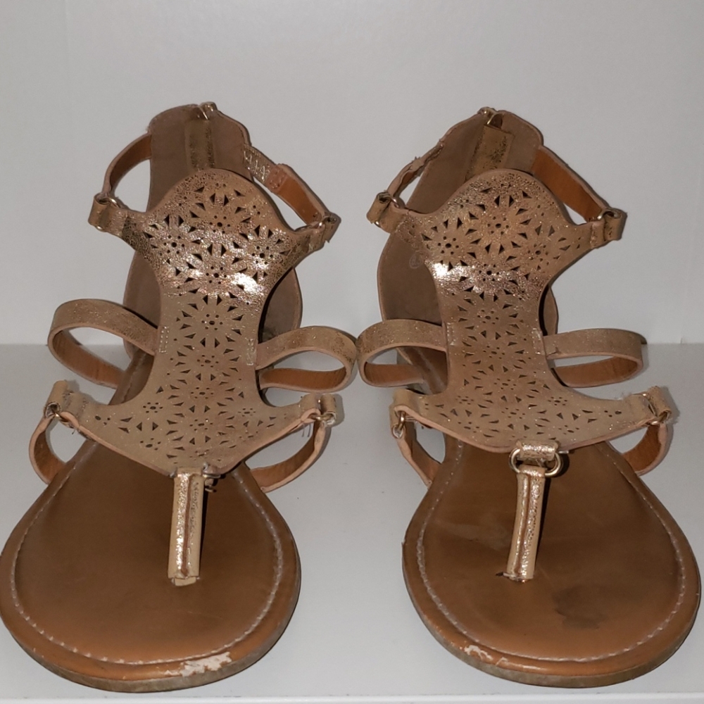 Rose gold sandals